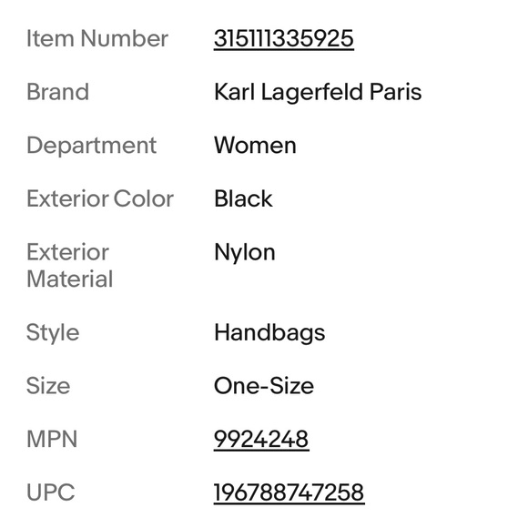 *SOLD* Karl Lagerfeld Paris Black Armored Crossbody bag NWT - Picture 3 of 16